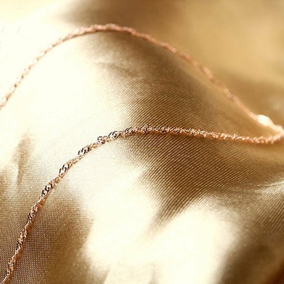 Jewelry - NWOT Sterling Rose Gold 17.5" Necklace Chain